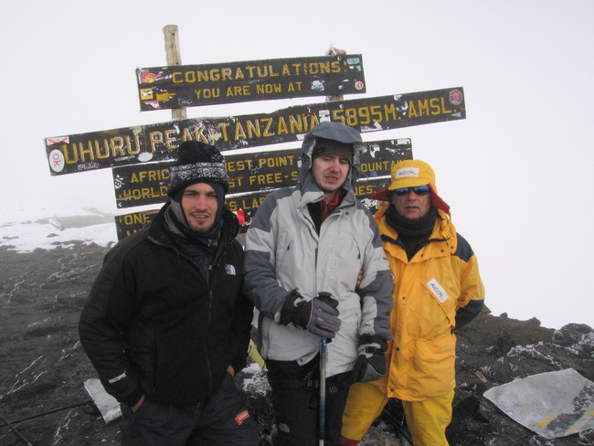 Pawel Urbanski at the Kilimanjaro summit.